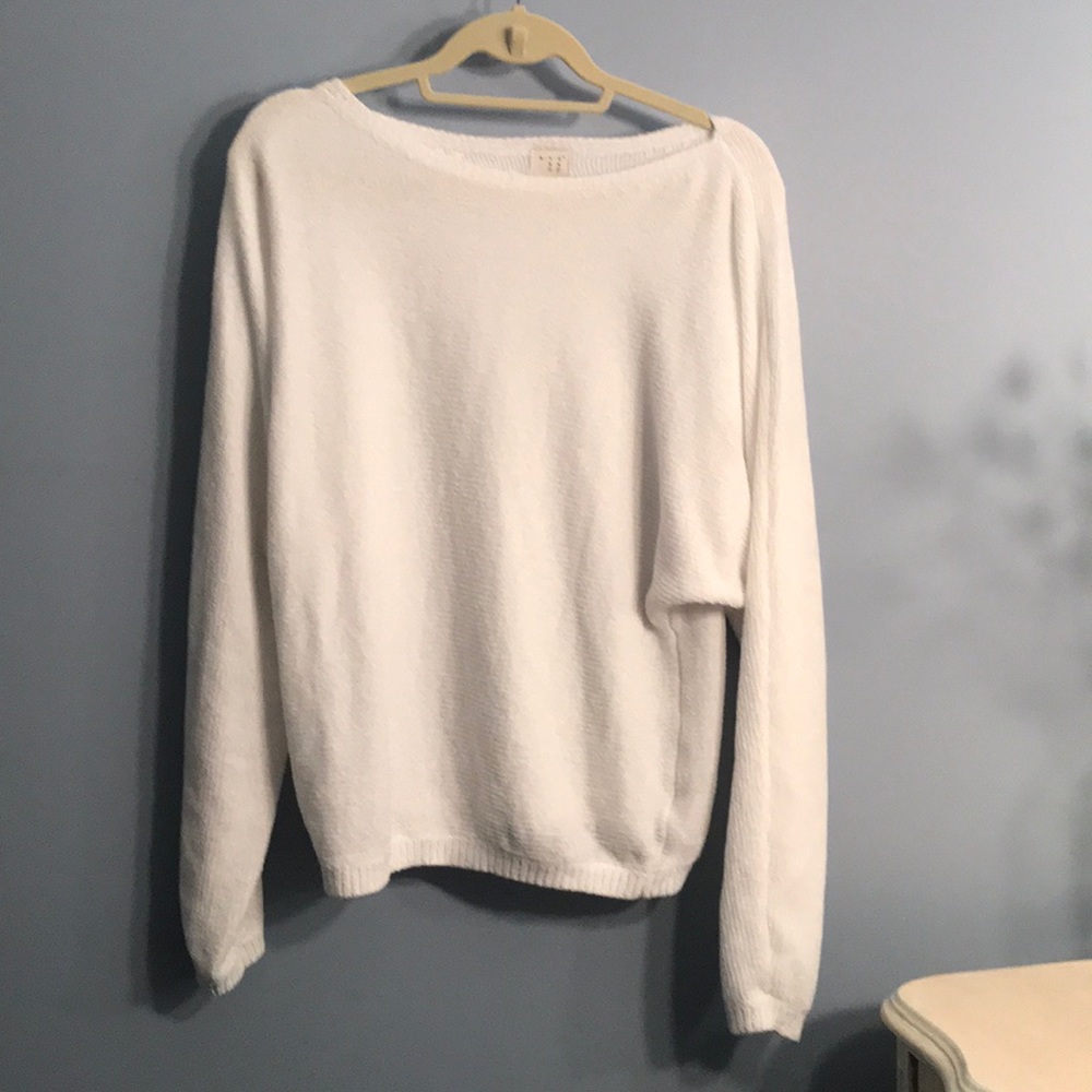 White oversized sweater